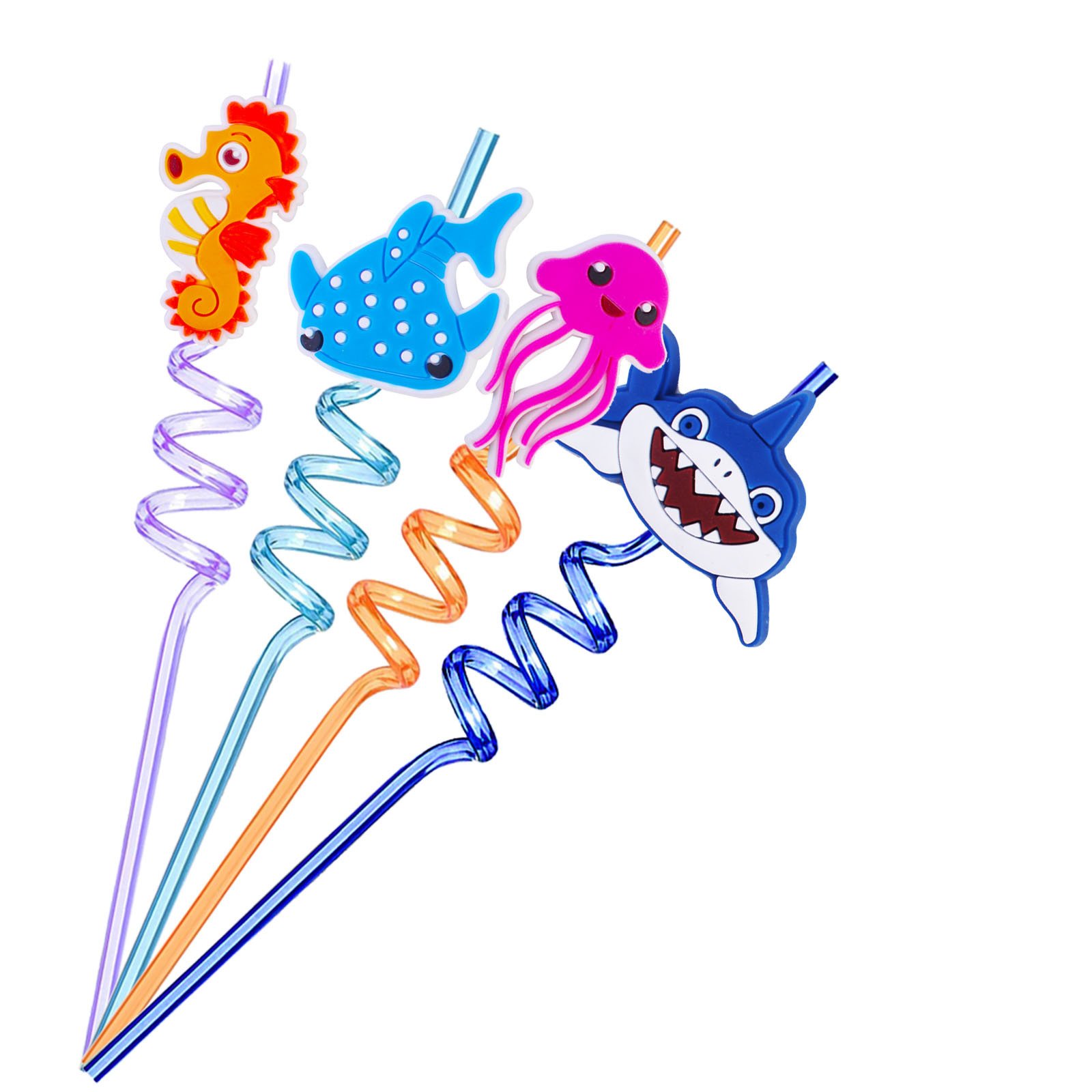 Marine Animal Straw Decoration Straw Stickers Party Supplies