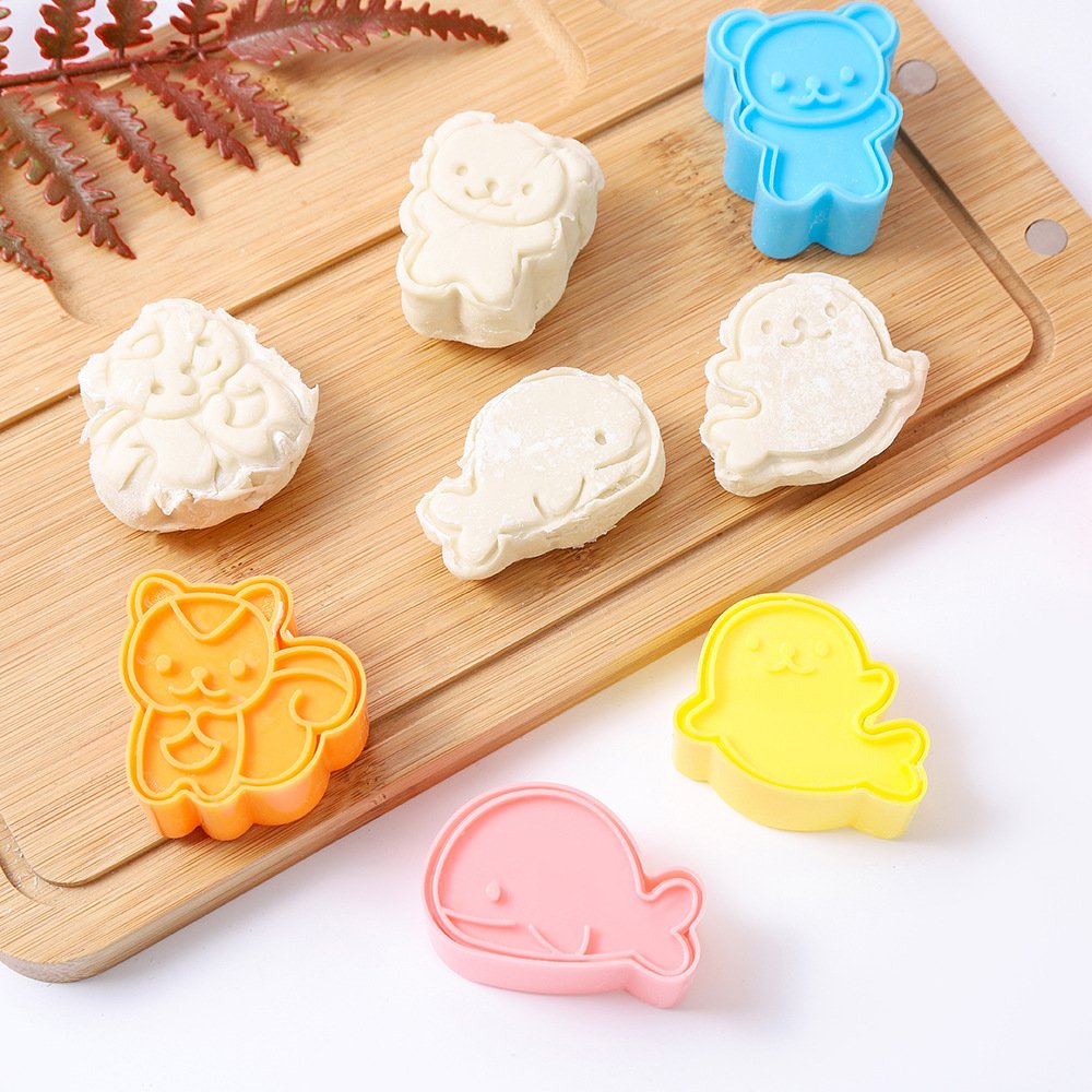 Cartoon biscuit mold 4pc animal biscuit sandwich mold - Image 2