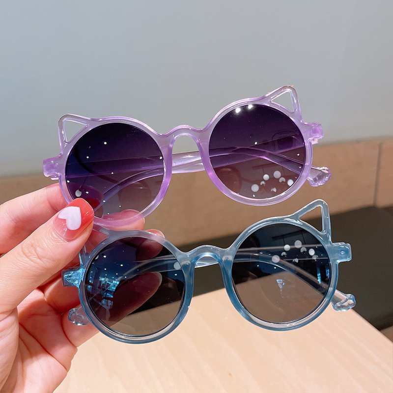 Children's sunglasses, European and American cute cat eyeglass frames - Image 3