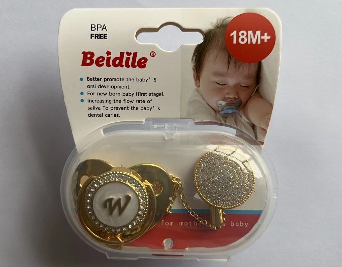 Spot drill pacifier letter studded baby pacifier suit - Image 7