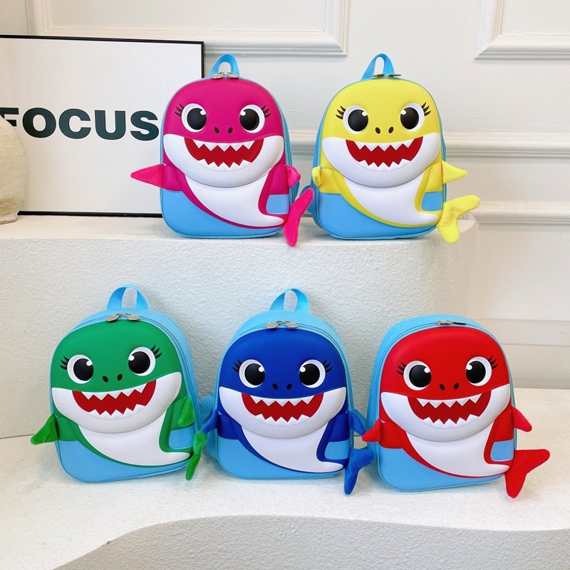 Cute cartoon shark small backpack - Image 3