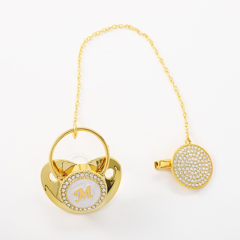 Spot drill pacifier letter studded baby pacifier suit - Image 3