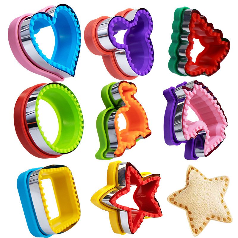 Stainless steel sandwich cutter edge pressing sandwich bread mold fruit pocket toast biscuit mold