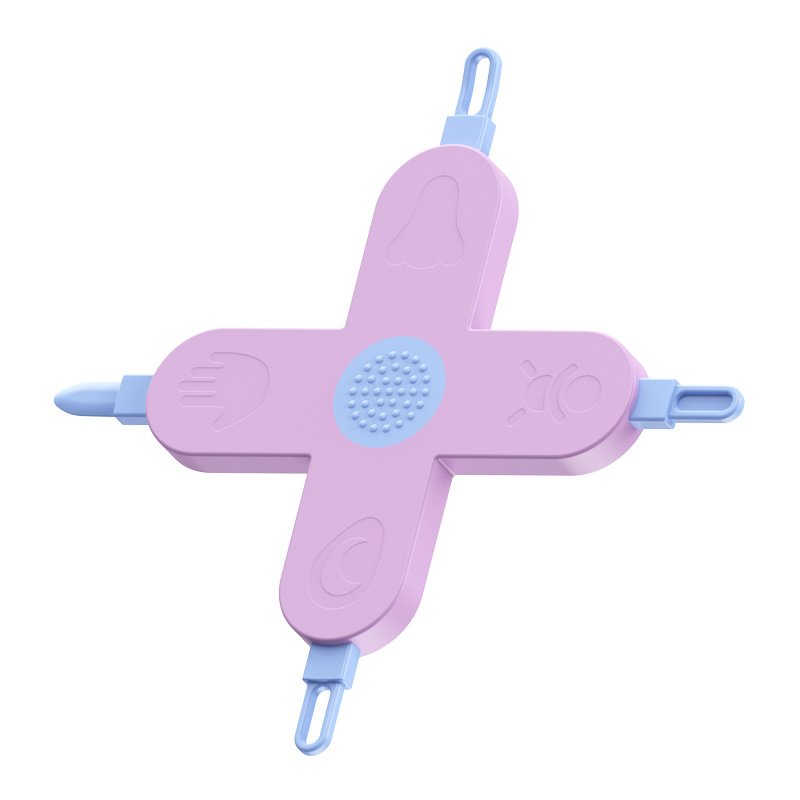4-in-1 baby care small tool, cross shaped baby nose scoop, ear scoop, nail cleaning tool - Image 4