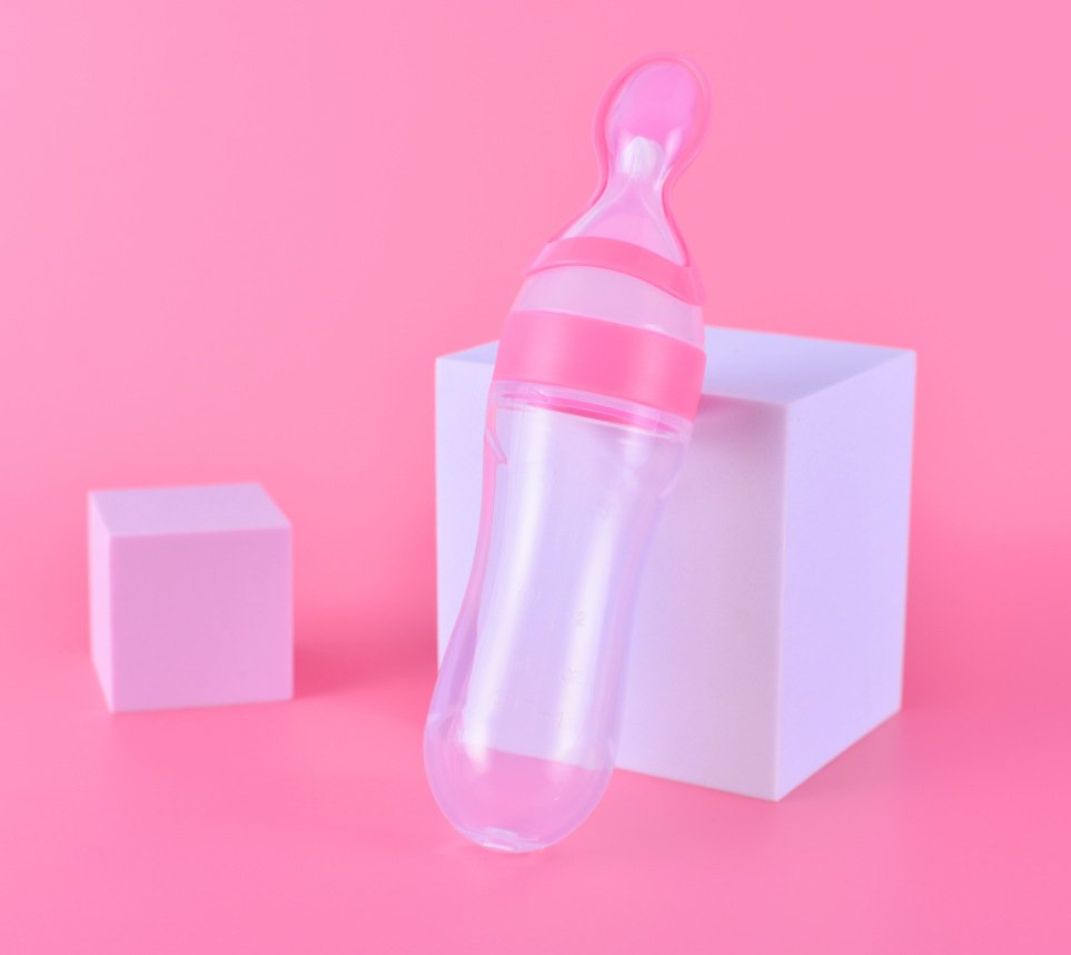 Baby silica gel rice paste spoon milk bottle squeeze spoon feeding spoon silica gel Rice noodles complementary food bottle - Image 4