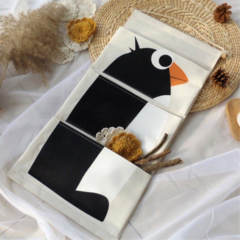 Cotton and linen fabric cute cartoon animal hanging bag - Image 9