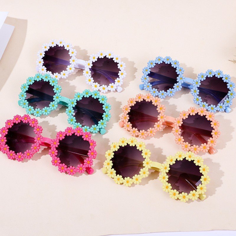 Daisy shaped children's sunglasses, cute baby trendy sunglasses - Image 2