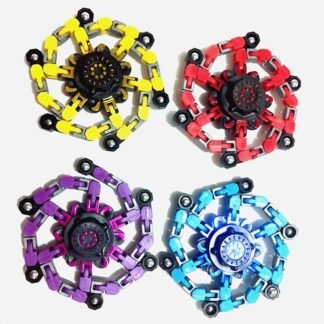 Brinquedo versátil para as pontas dos dedos com cadeia de giroscópios deformáveis