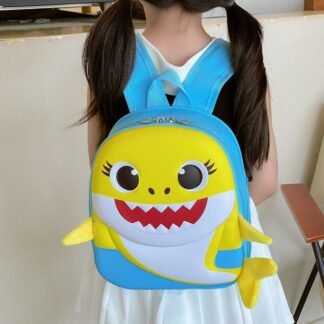 Mochila pequena com desenho de tubarão fofo
