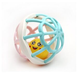 Infant and toddler soft rubber rocking bell gum 0-12 months fitness hand grasping ball