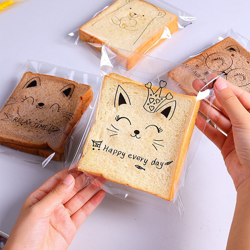Cute cartoon transparent self-adhesive bread bag - Image 3