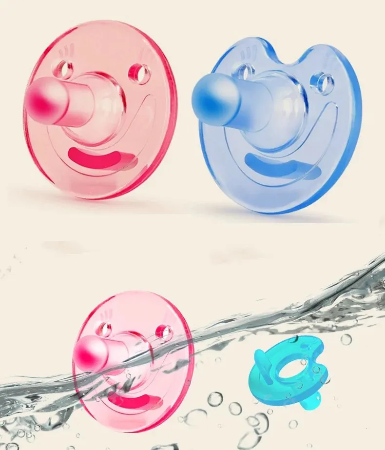 Newborn Baby Infant Pacifier with Clip Holder BPA Free for Sensitive Skin 100% Soft Silicone One Piece Design - Image 2