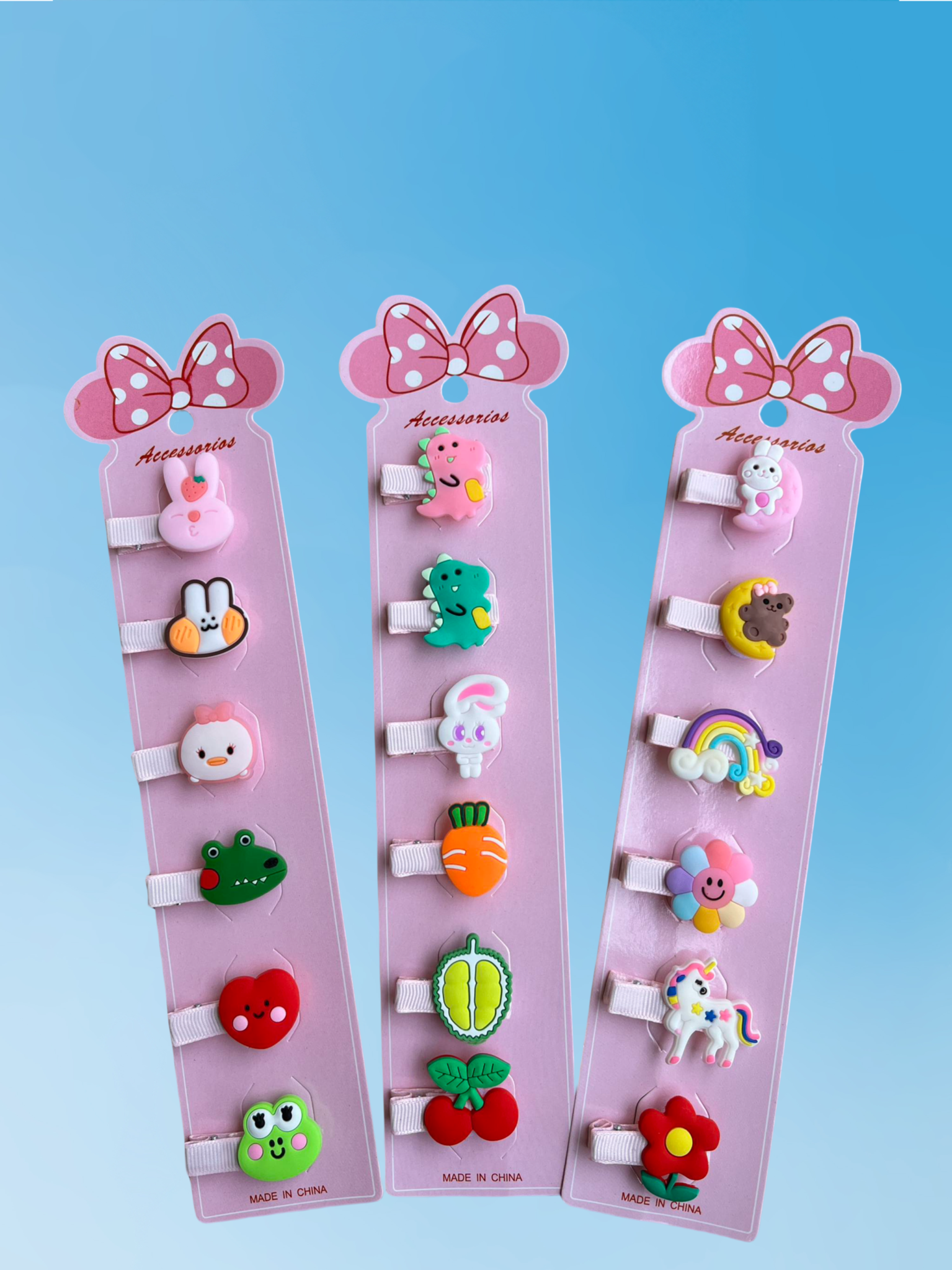 6-piece*3set girls' all inclusive cloth hair clip without damaging hair, cute cartoon hair clip for babies - Image 7