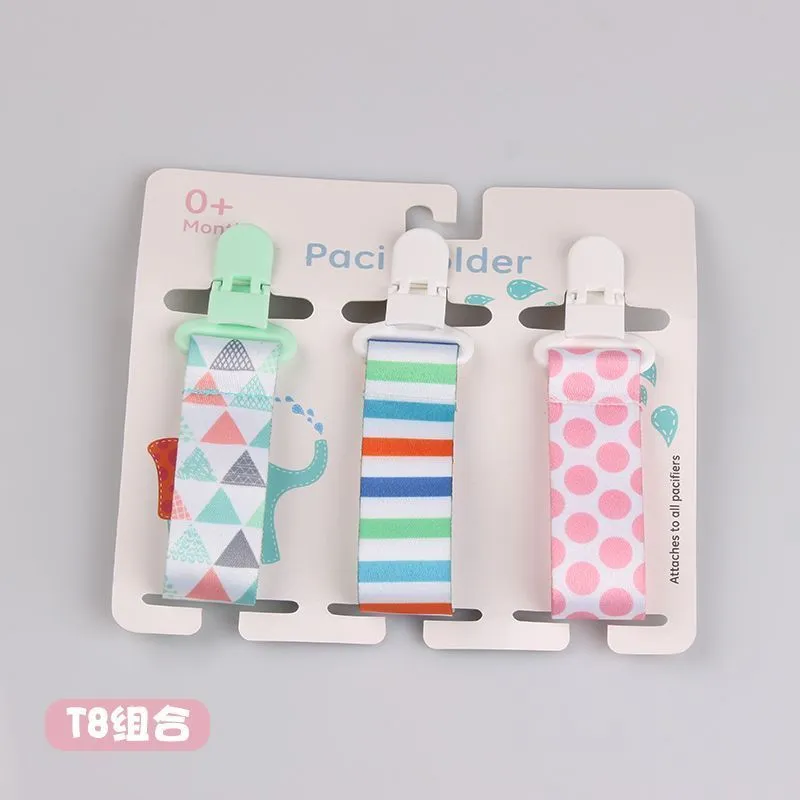 Three sets of thickened baby pacifier chains, gum toy pacifier straps