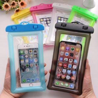 Bolsa flutuante impermeável com airbag para celulares para natação Capa inflável transparente e impermeável