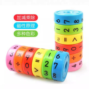 Cubo mágico giratório com rodas magnéticas para crianças, removível