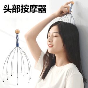 Massajador de cabeça Octopus Five-Claw Alívio para comichão no couro cabeludo Alívio calmante para a alma Uso doméstico diário Cabeça, couro cabeludo e pescoço