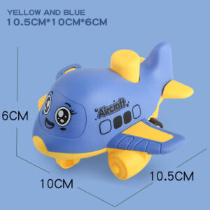 Brinquedos infantis, pequeno avião, carro bumerangue, carro movido a inércia