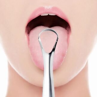 Limpador de Língua de Aço Inoxidável - Removedor de Saburra e Hálito Fresco para Higiene Oral