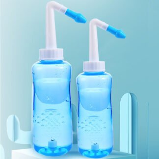 Lava Nasal Doméstico 300ML/500ML para Adultos e Crianças - Kit de Higiene Nasal